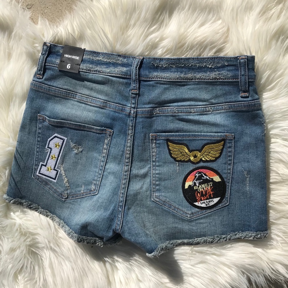 Express Jeans High Rise Shorts - Picture 3 of 8